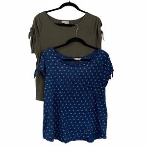 Universal Thread Knotted Sleeve Tops 2 for 1!